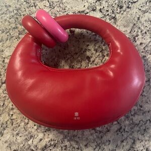 JW PEI Red Abacus Top Handle Bag